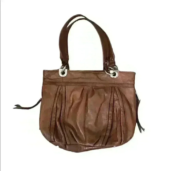 B MOKOWSKY BROWN PURSE HANDBAG GENUINE LEATHER - Picture 4 of 11